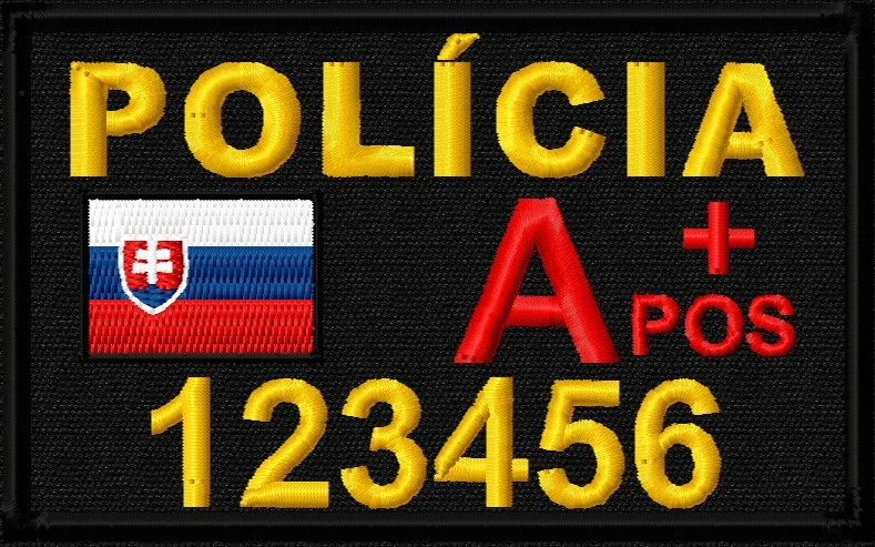 POLÍCIA ID Patch - žlutý text (SR)