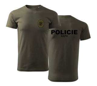 Triko POLICIE SKPV khaki zelené