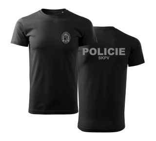 Triko POLICIE SKPV černo-šedé
