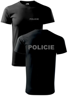 Triko POLICIE černo-šedé