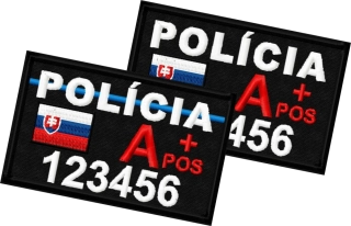 POLÍCIA ID Patch - bílý text (SR)