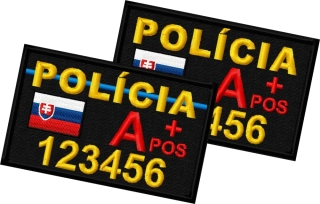 POLÍCIA ID Patch - žlutý text (SR)